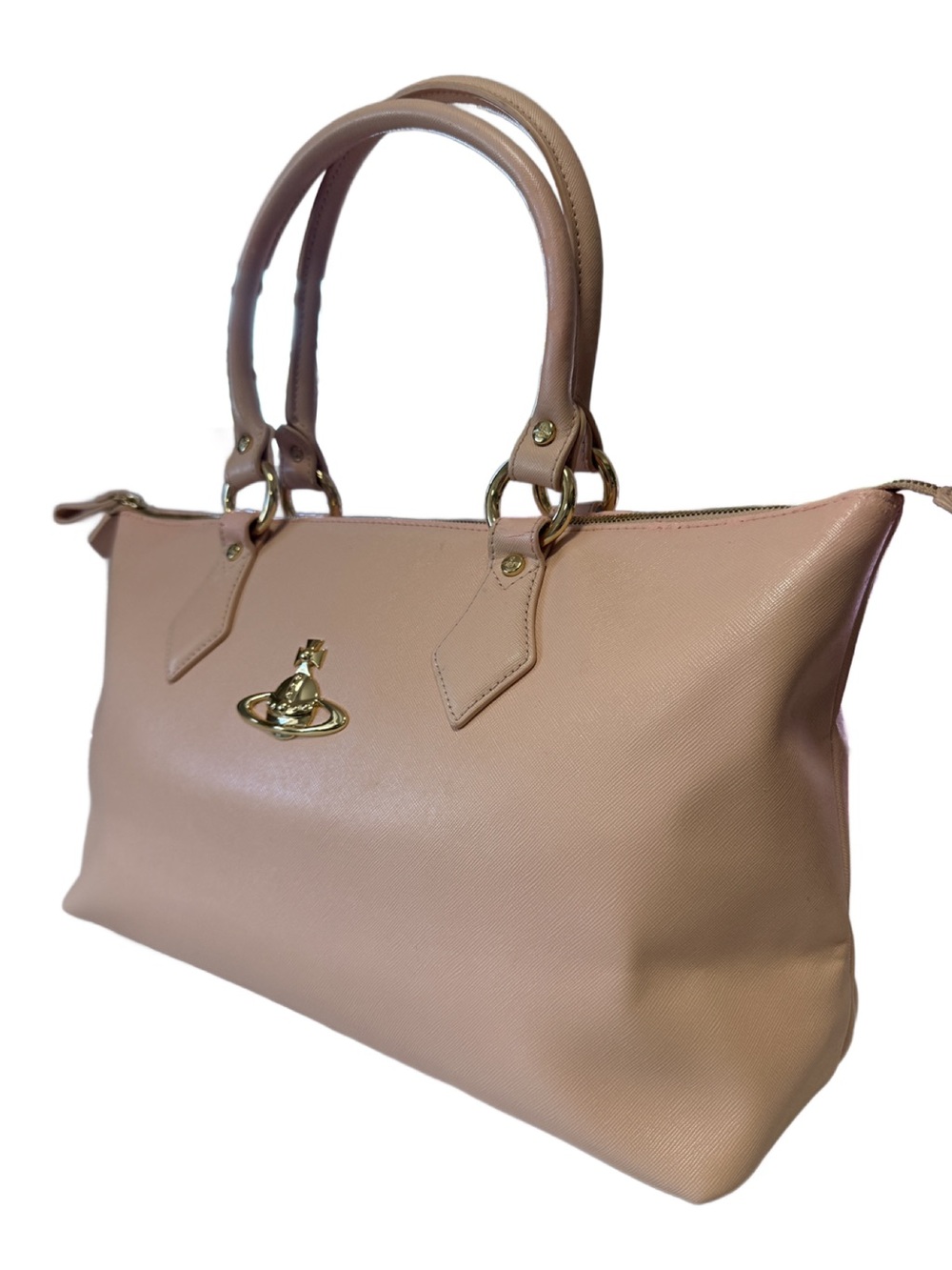 Vivienne Westwood Anglomania Blush Pink Leather Tote  **damaged/peeling -READ - Picture 3 of 16
